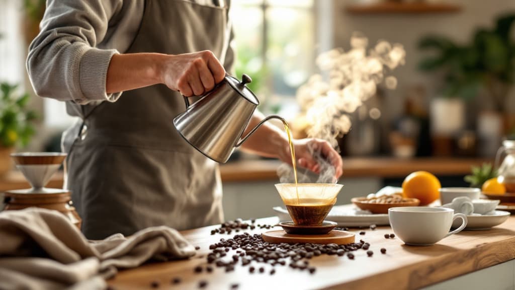 Freshly roasted specialty coffee beans